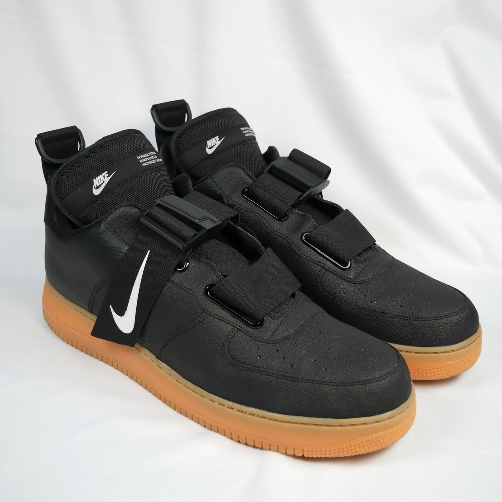 Nike Air Force 1 Utility Black Gum Mens AO1531-002 Sneakers Size 18